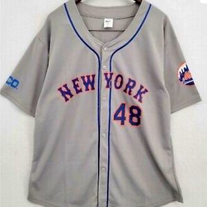 NWT BDA gray Mets DeGrom gray sports jersey, XL